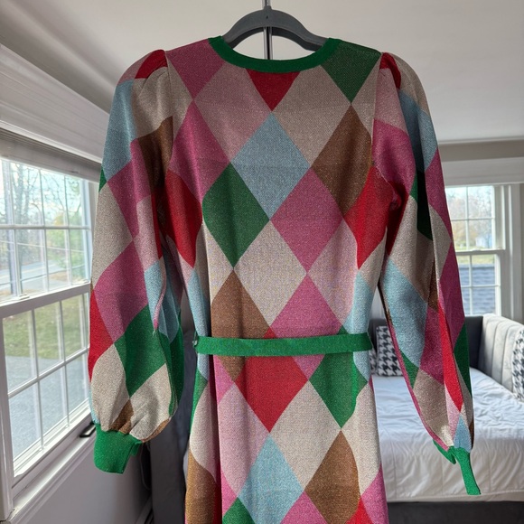 Boden Crew Metallic Jacquard Dress 8 - Picture 11 of 13